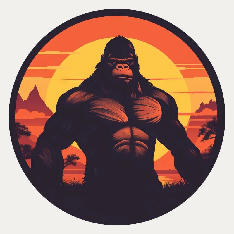 Conception forte de Gorilla Sunset