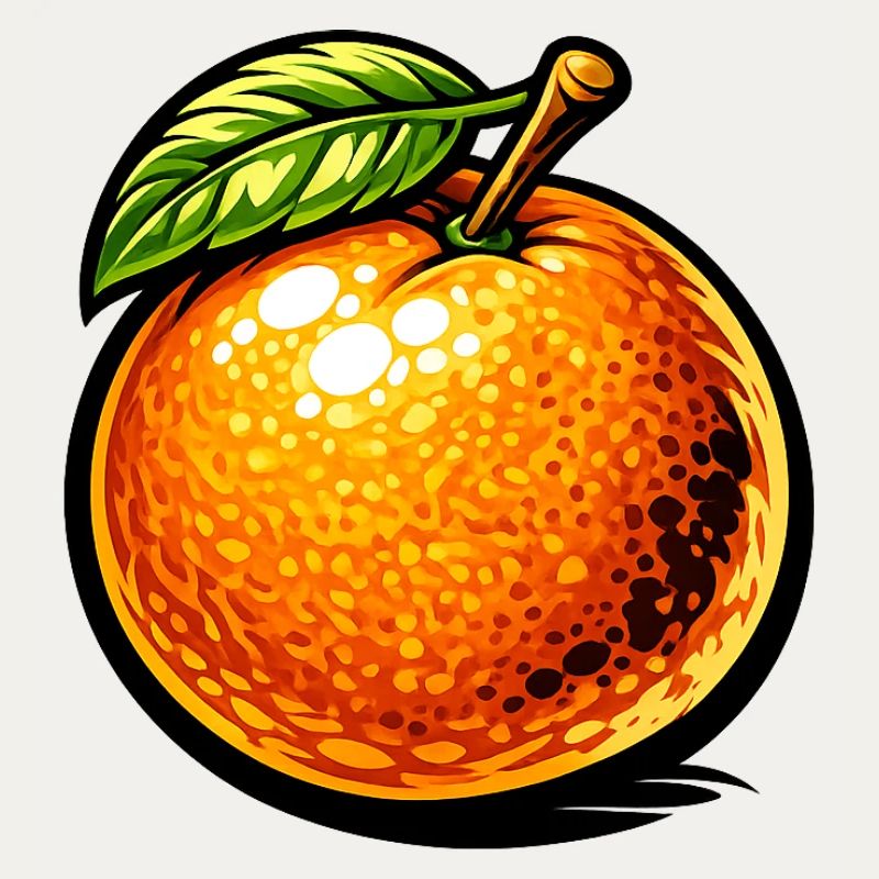 Comic Orange – Fruity Illustration Design 🍊