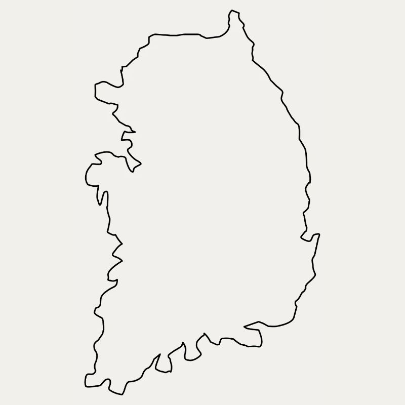Carte de la Corée du Sud