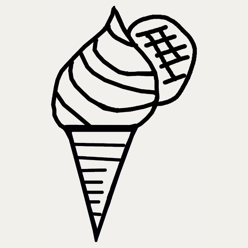 Eis  Eiscreme 60er Retro Eiswaffel Kinder