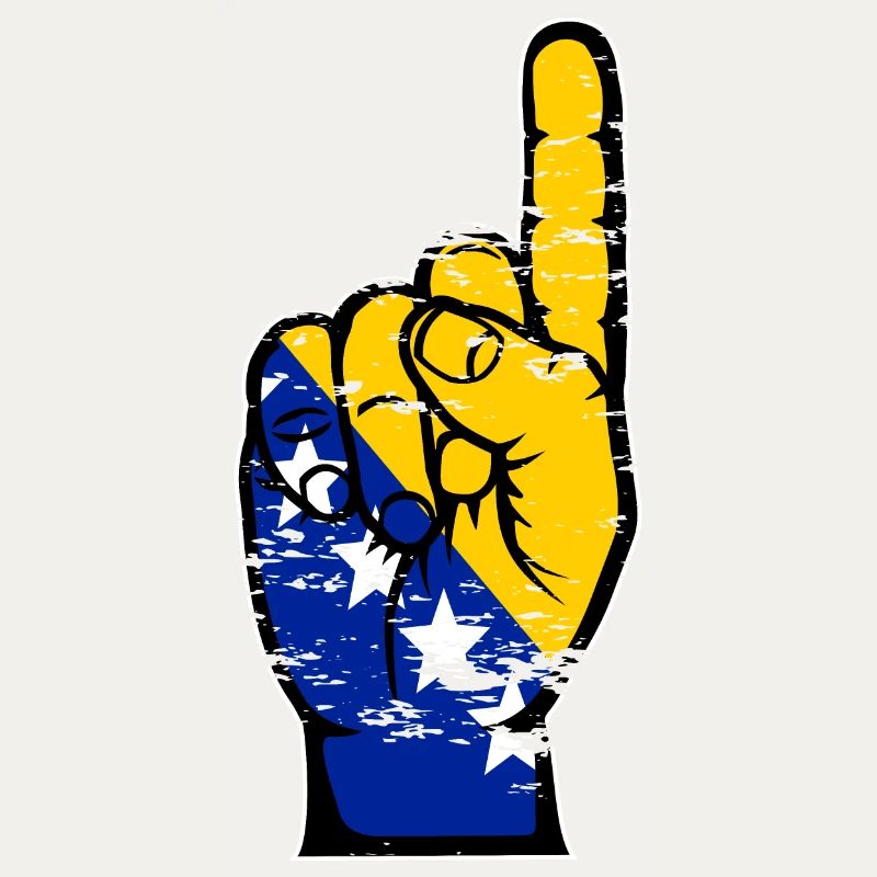 Drapeau de Bosnie numéro 1 utilisé