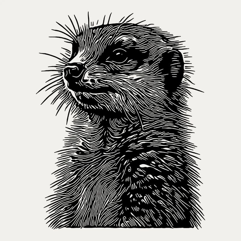 Süsses kleines Erdmännchen mit Querstreife