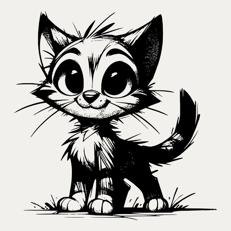Dessins au crayon de bébé chats