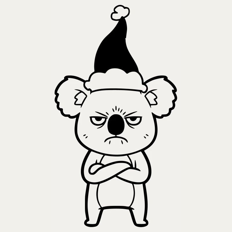 Illustration de bande dessinée de Koala Grim de Noël