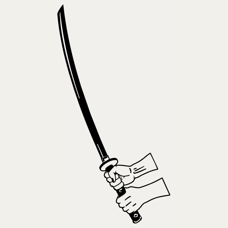 Samurai Busihdo katana with two hands
