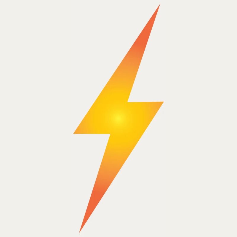 Yellow gradient lightning bolt