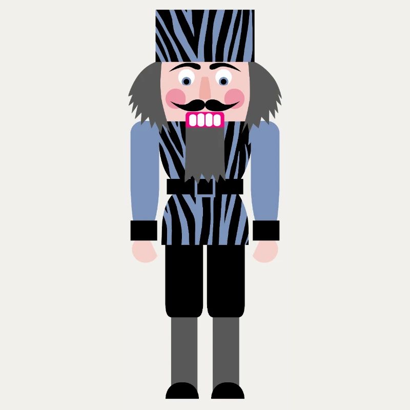 Nutcracker Zebra Pattern Christmas Decoration Advent