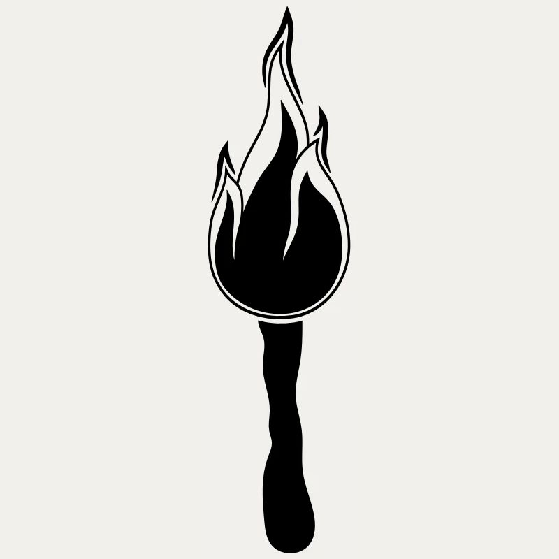 black night walk torch light bright fire fla
