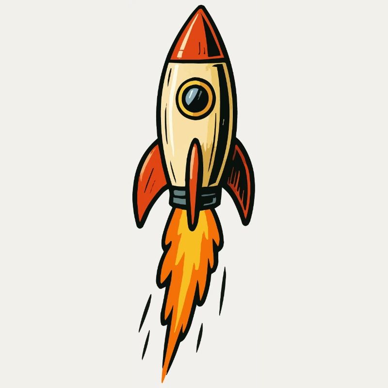 Rocket Illustration Fire Flight
