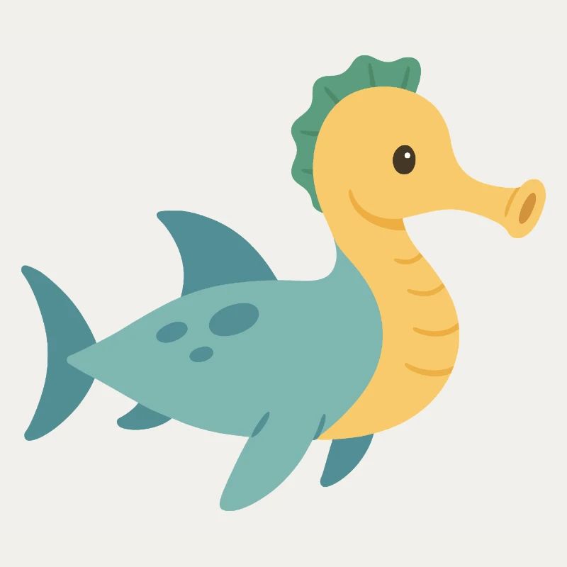 Hippocampe Requin dans la mer