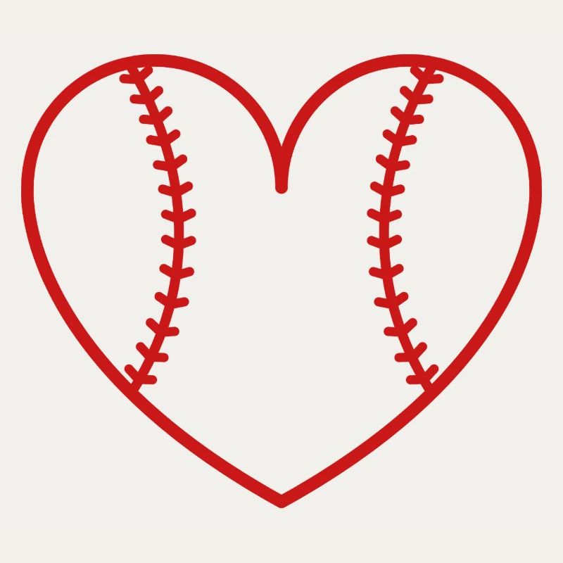 Baseball softball heart