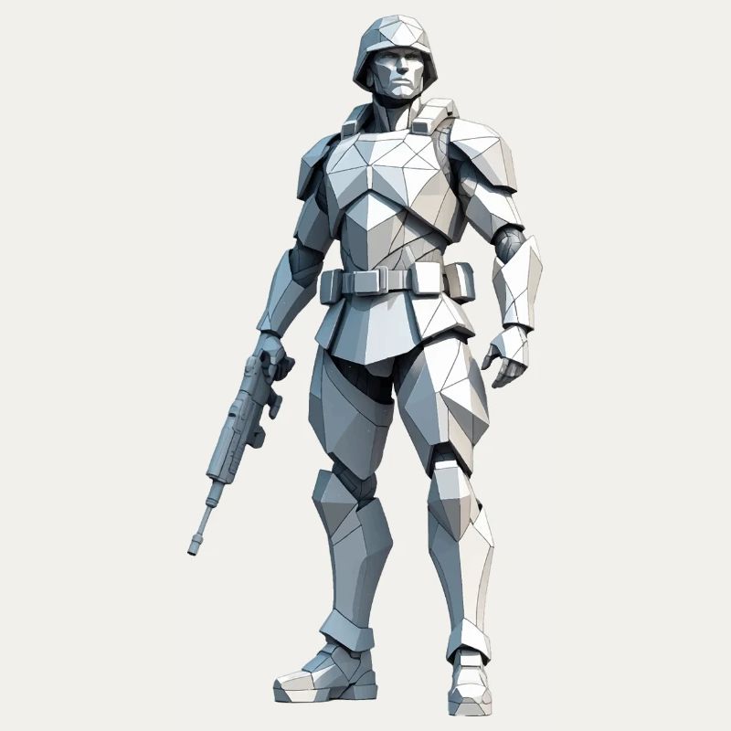 Soldat - Conception de l’armée Low Poly