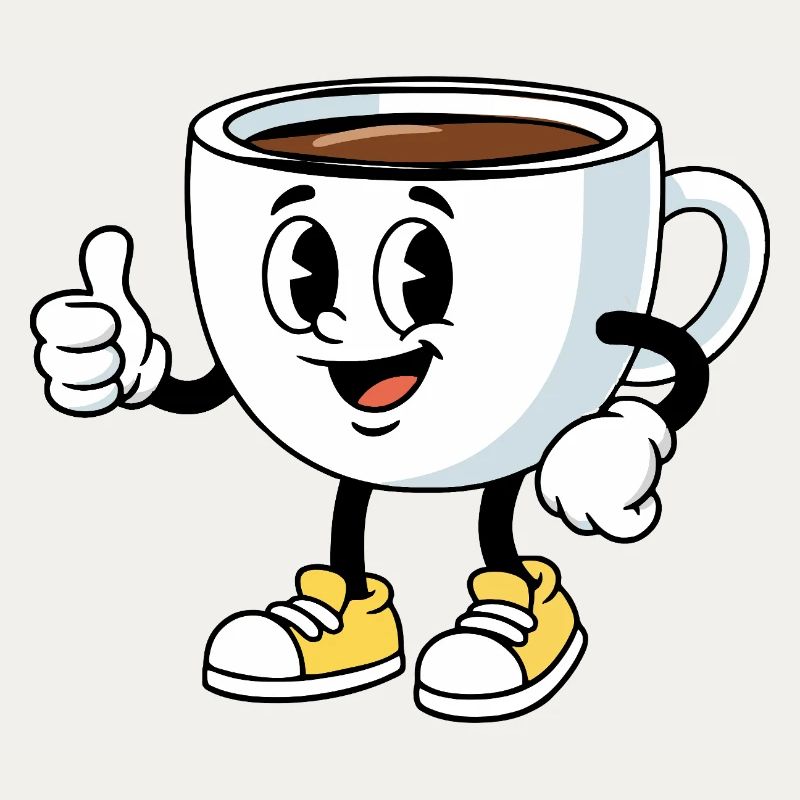 Cartoon Coffee Cup Funny Coffee Comic