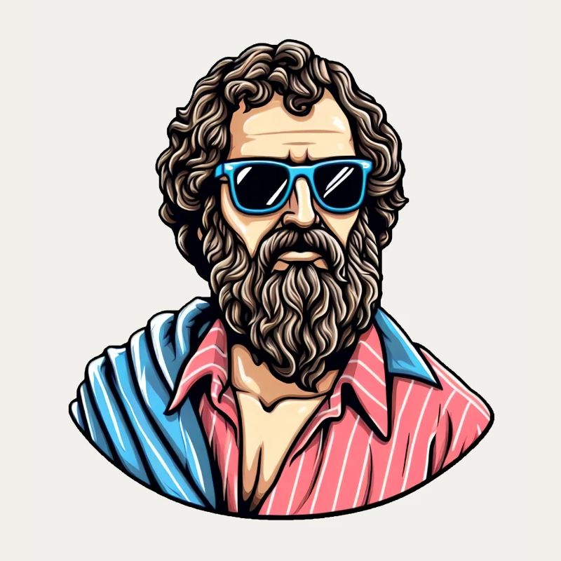 Lässiger cooler Philosophen-Look