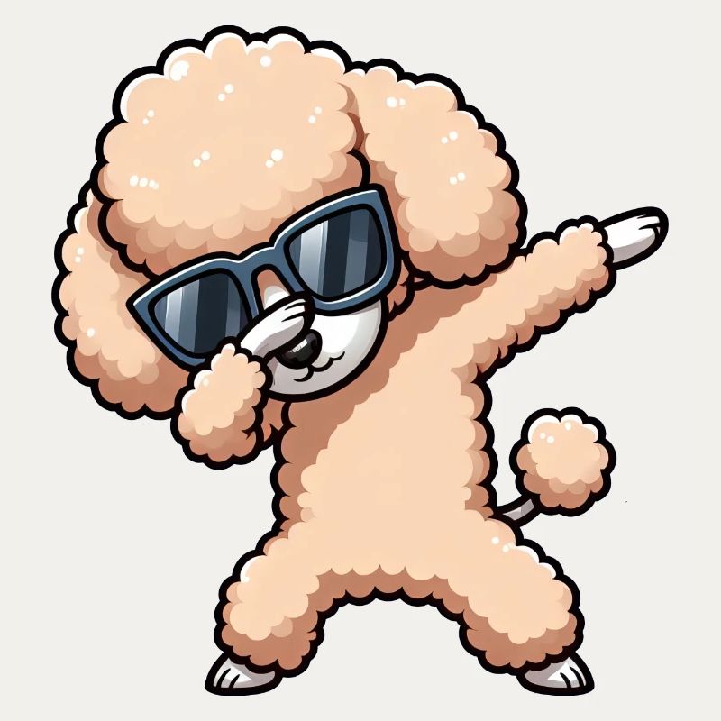 Cool Caniche Dab Pose Drôle