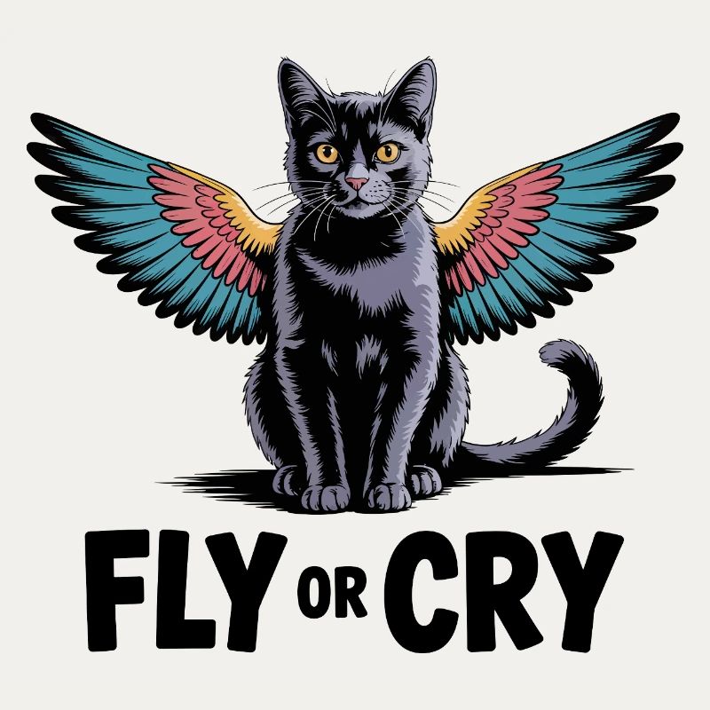 Fliege oder rufe Katze