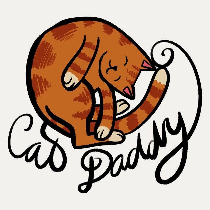 Illustration eines gekrümmten Tabby-Nickerchens