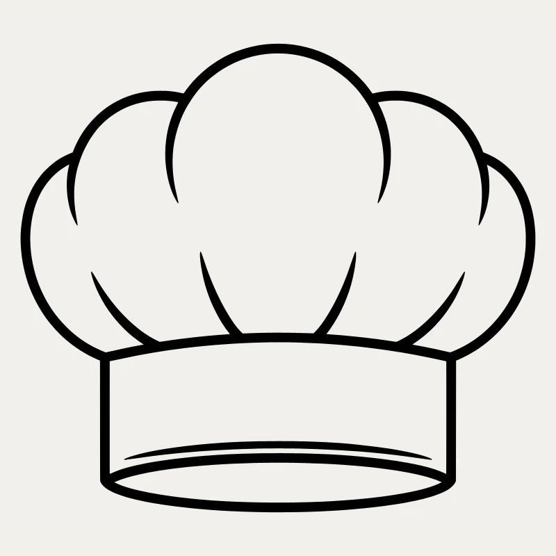 Conception d’icônes vectorielles de chapeau de chef