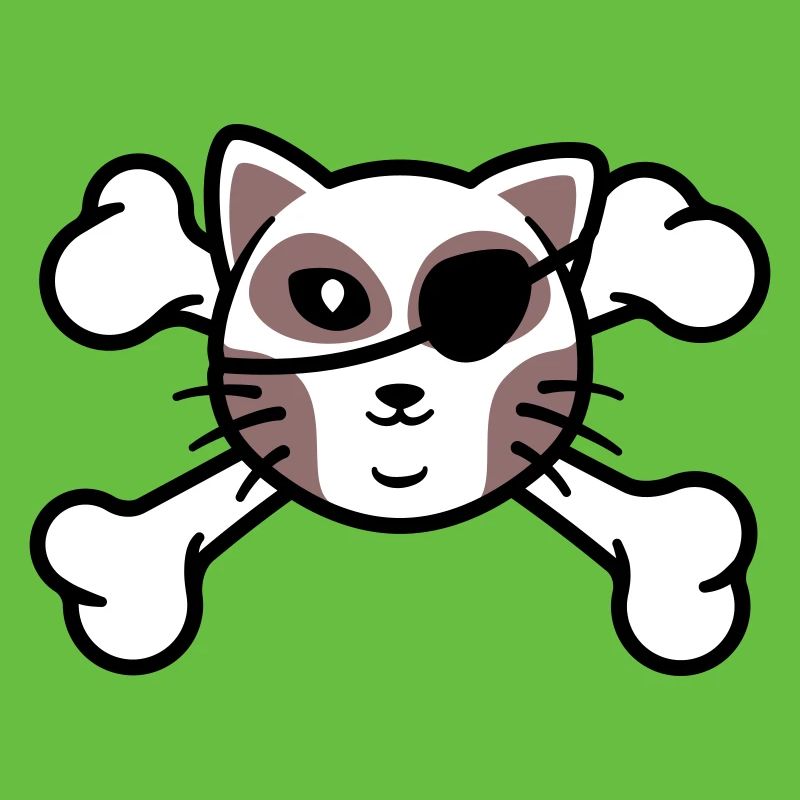 Patch de Crâne de chaton pirate