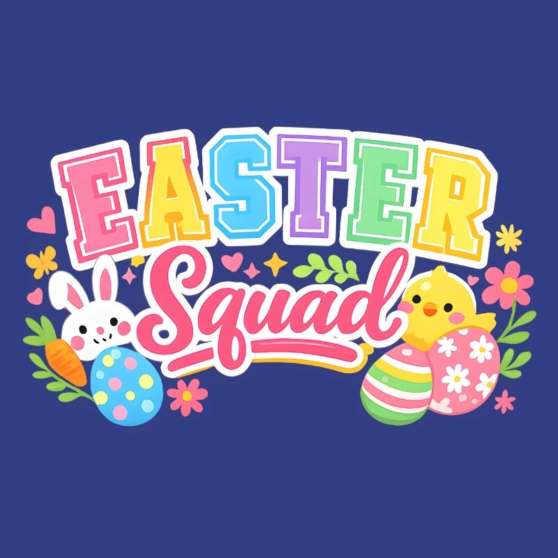 Easter Squad Colorful Eggs Chick