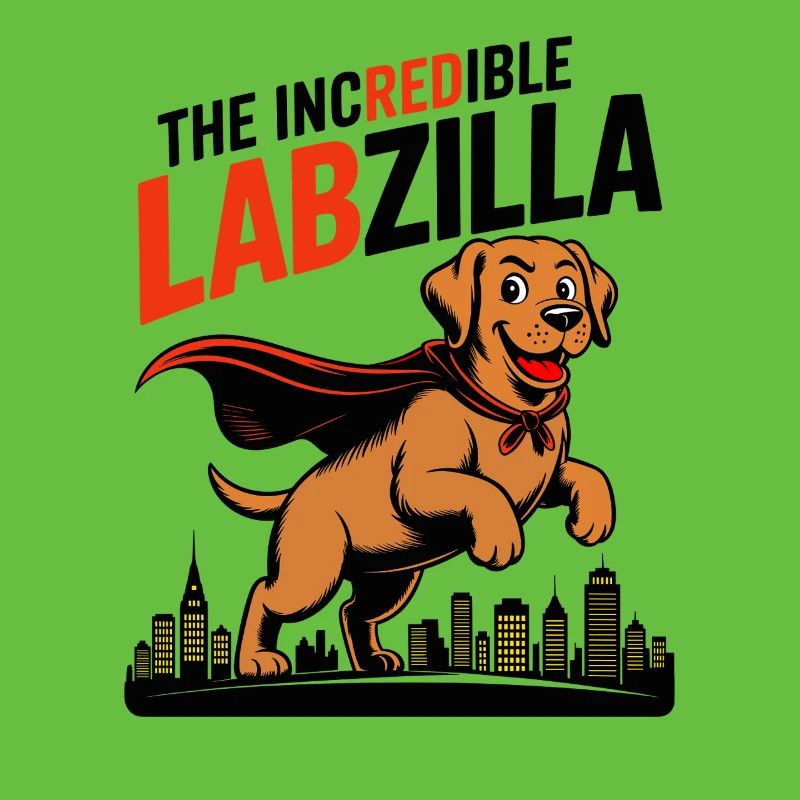 Labzilla – Foxred Labrador in Monster Mode