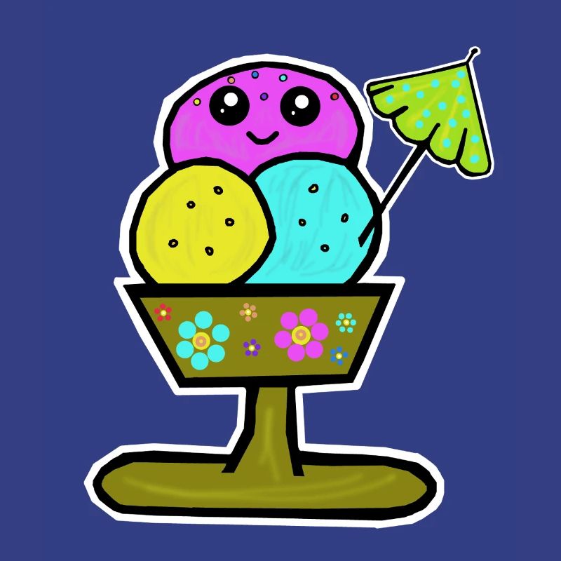 Bunter Eisbecher Eiscreme Eiskreme Eis