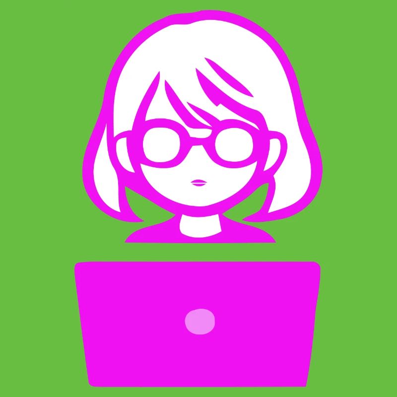 Woman with Computer Programmer Coder