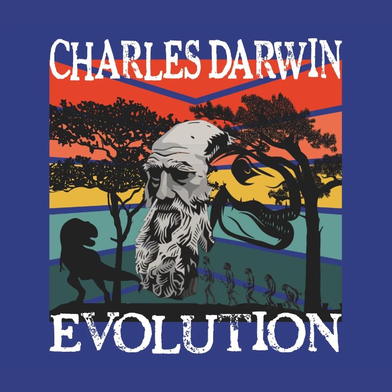 Charles Darwin Evolution textile Geschenkidee