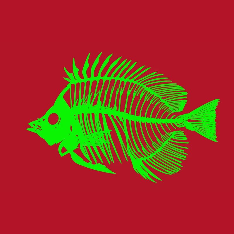 Glowing Fish Skeleton Design