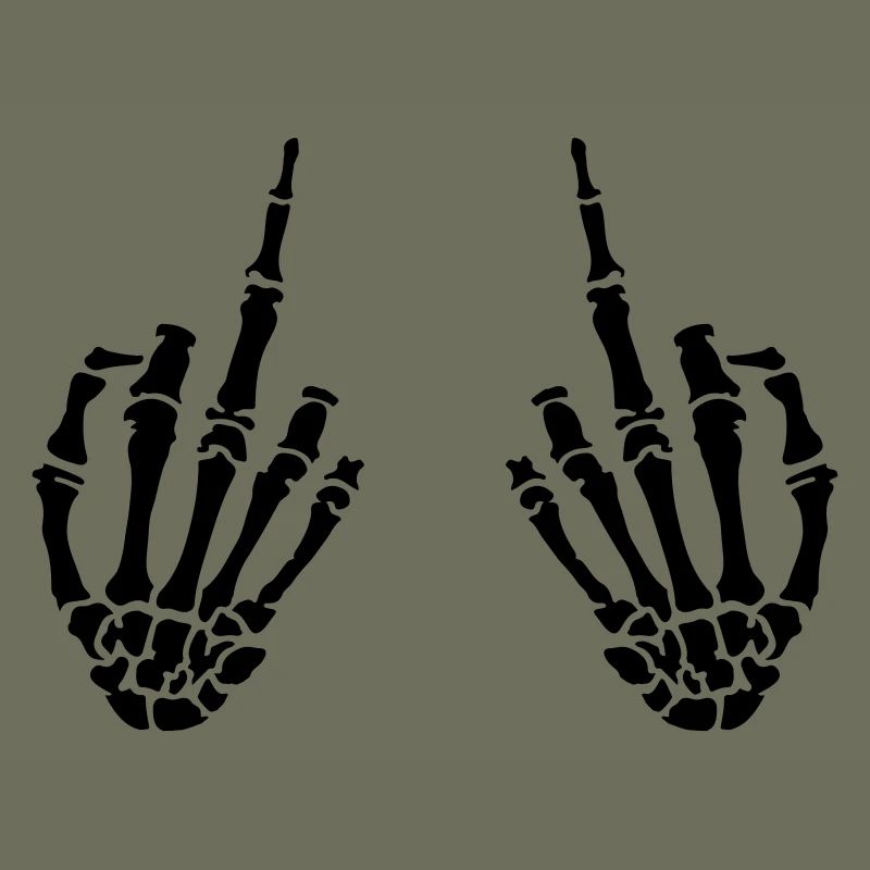 middle fingers design