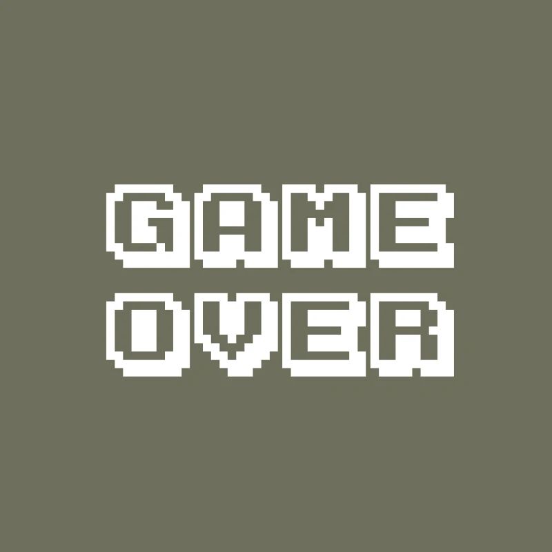 Arcade Game Over white
