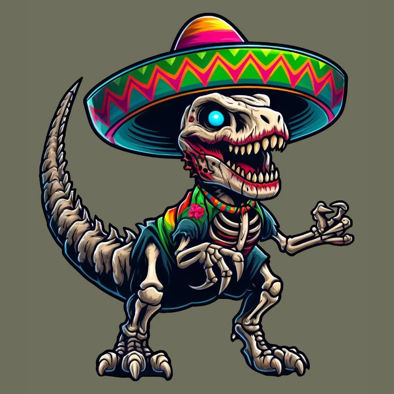 Cinco de Mayo T-Rex vs Zombies