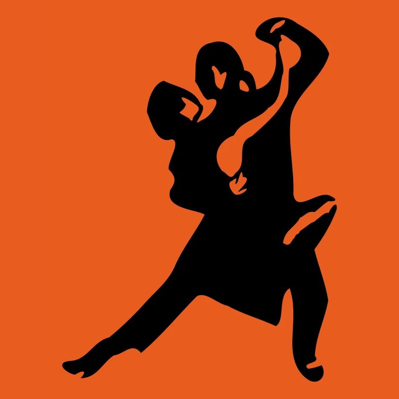 Figure tango dancing couple