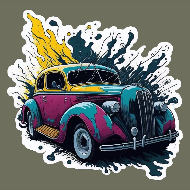 Farbiger Oldtimer Spritzer