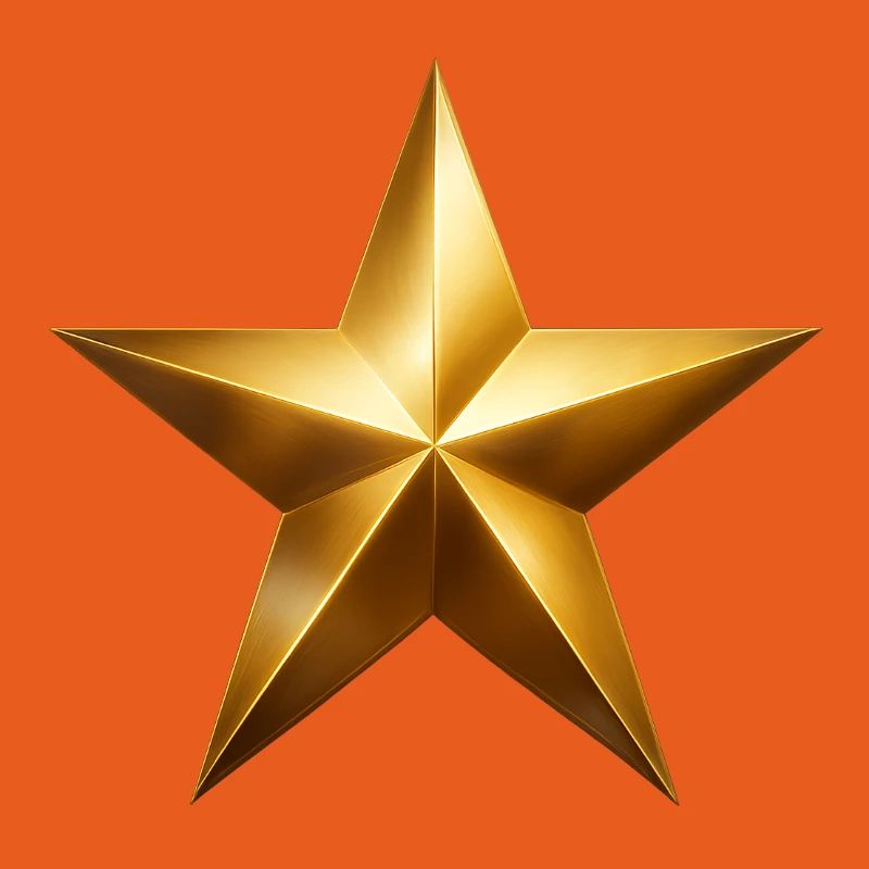 Accent étoile dorée