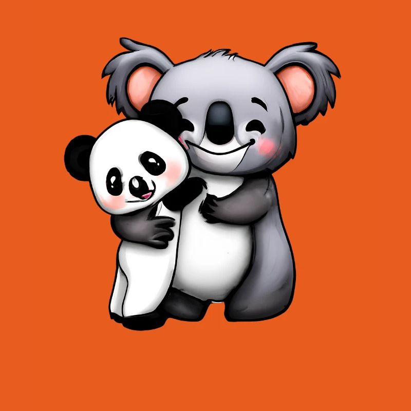 simpatico orso koala e orso panda squeeze e