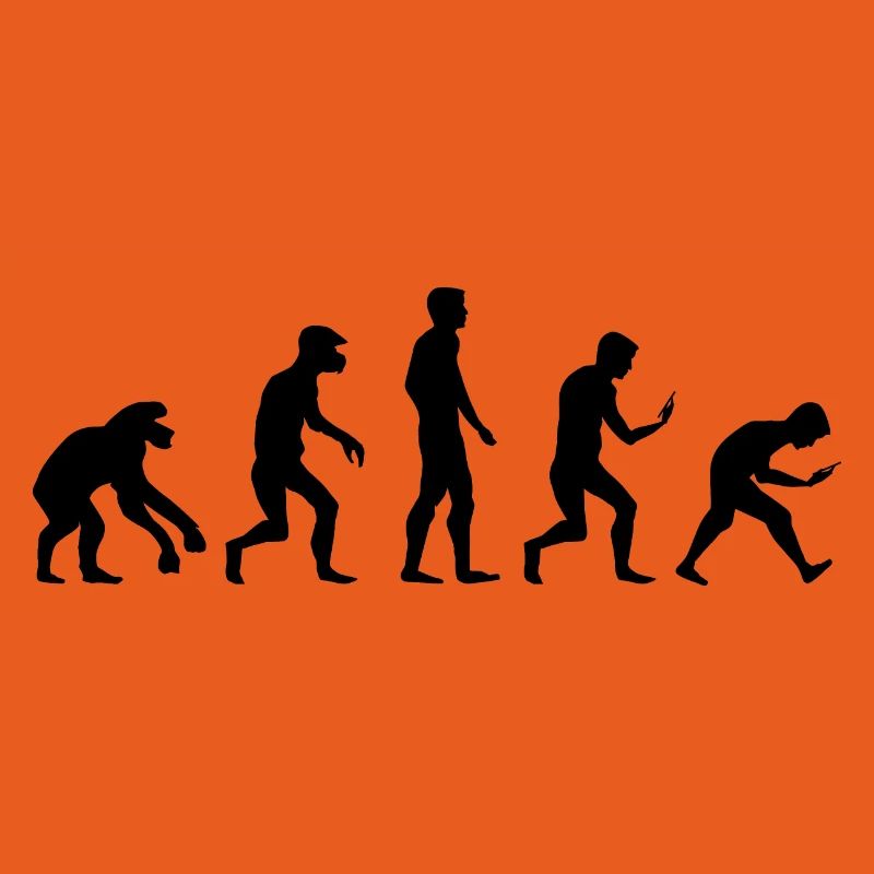 lustige Evolution smartphone handy Sucht Symbol