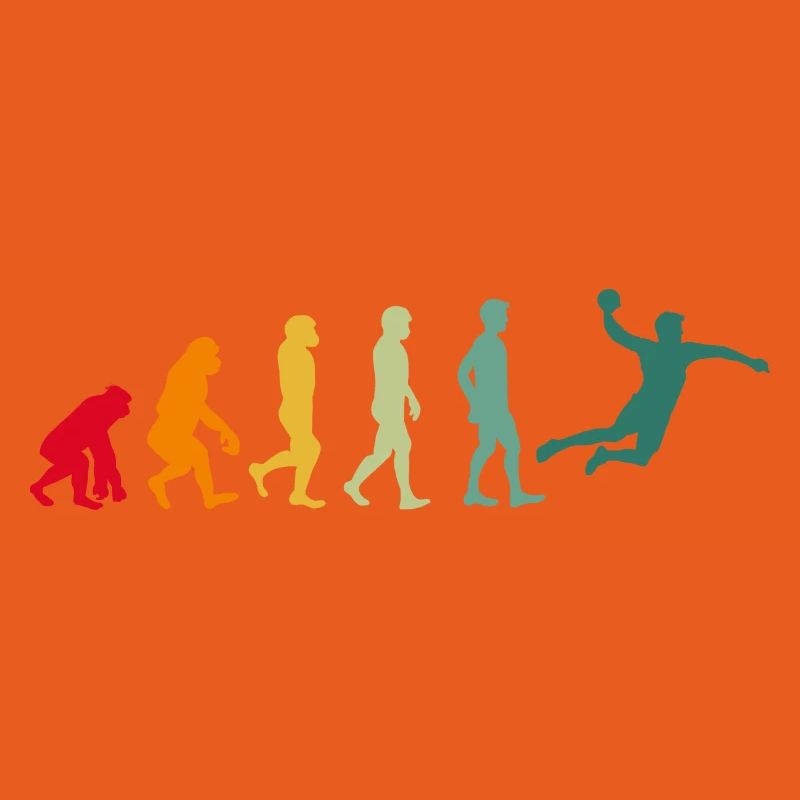 Handball evolution development handball players retro