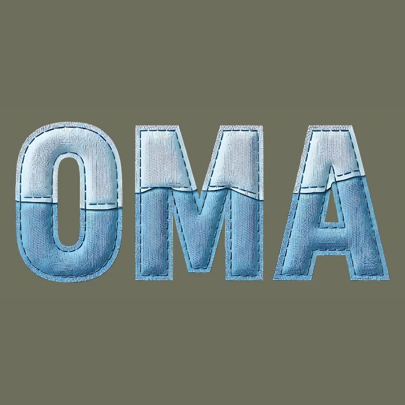Granny Denim Lettering Patchwork Trend
