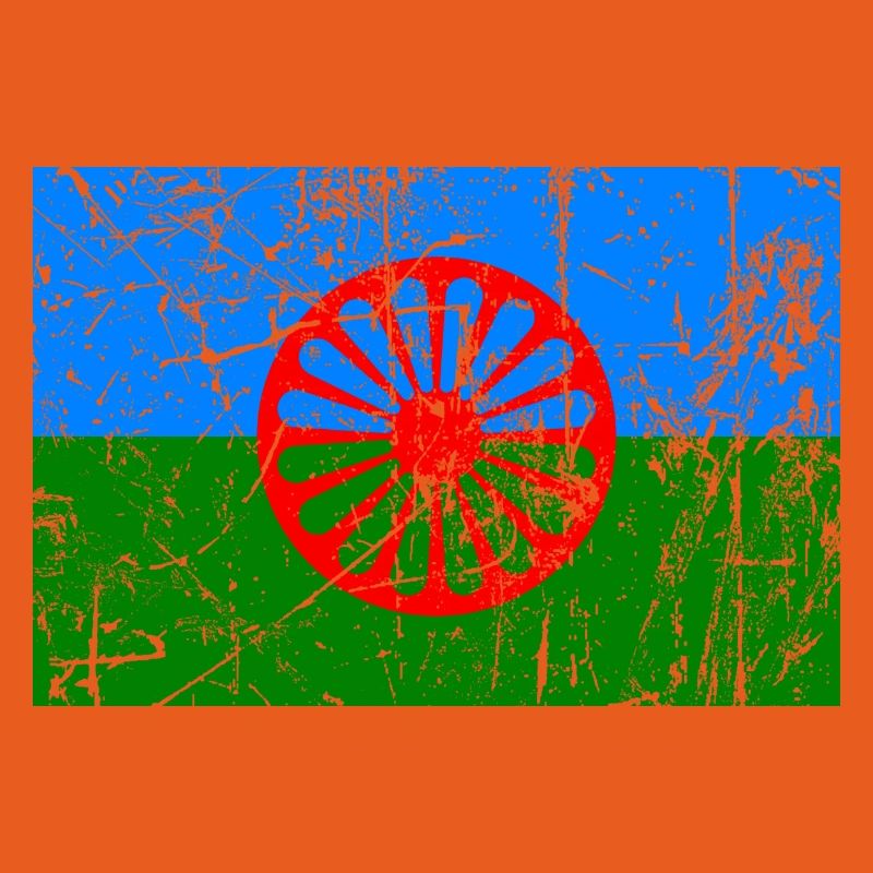 Flagge der Roma oder Styago le Romengo