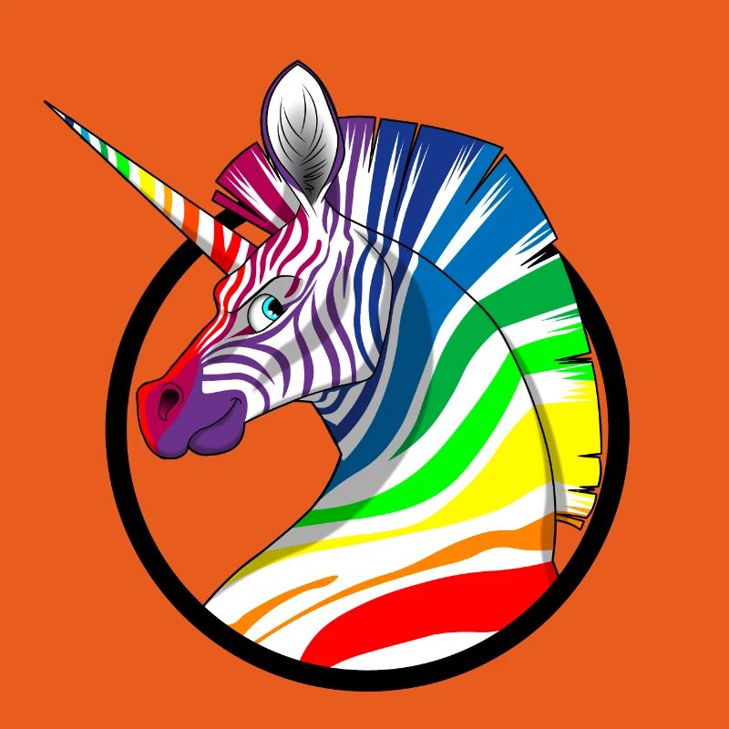 Regenbogen Einhorn Zebra