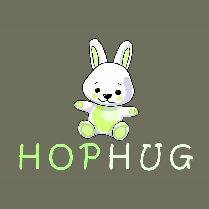 conception de baiser de main de lapin aimant