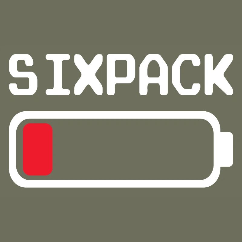 Six-pack – Fun outfit with a low battery