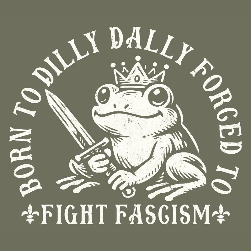 Drôle de design de grenouille Antifa Born To Dilly Dlutter