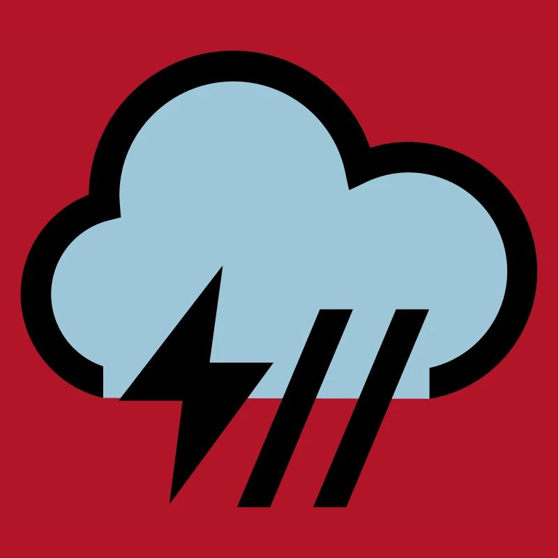 Tempête, icône de nuage d'orage, icône