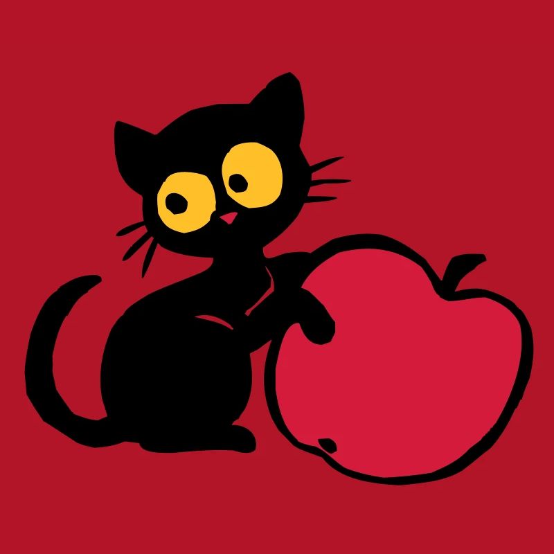 Kitten with apple