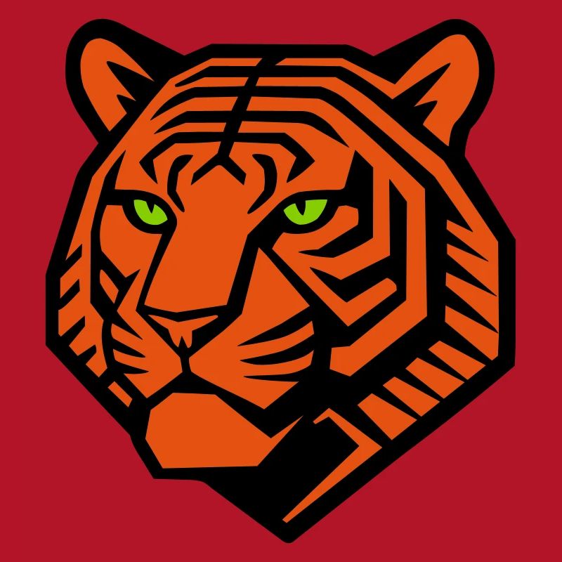 Geometric Tiger - Vector Design