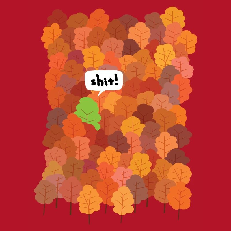 Baum hat Herbst verpennt