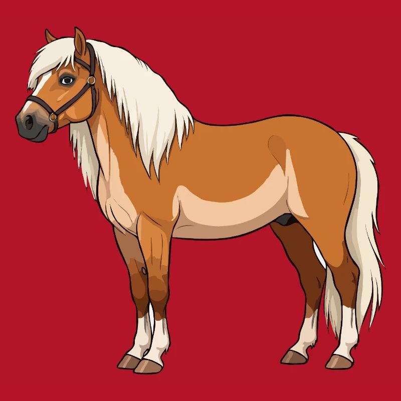 Haflinger bangs réel