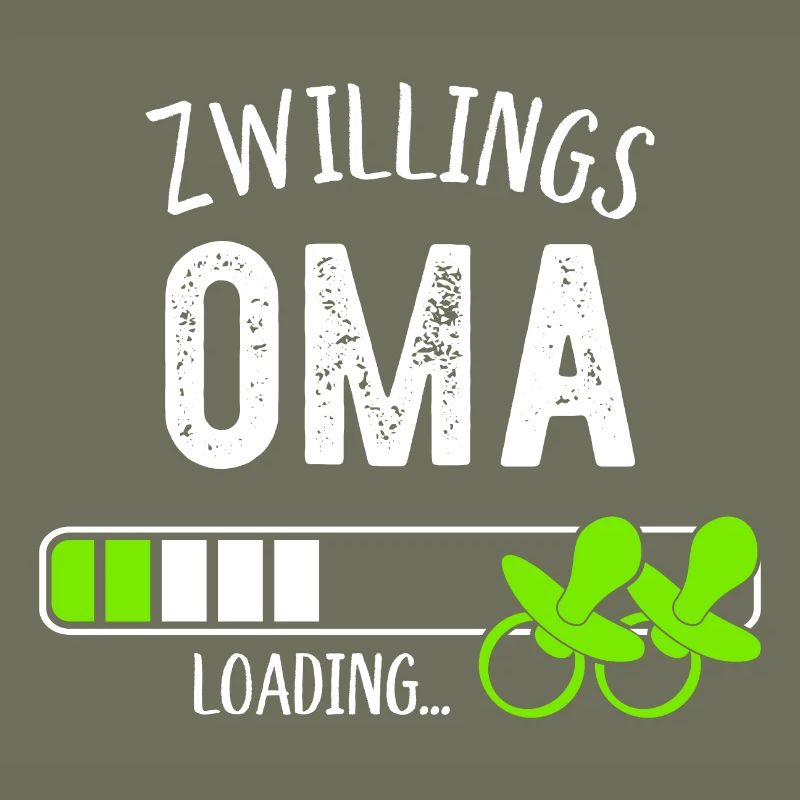 Zwillingsoma Loading Oma Großmutter Zwillinge